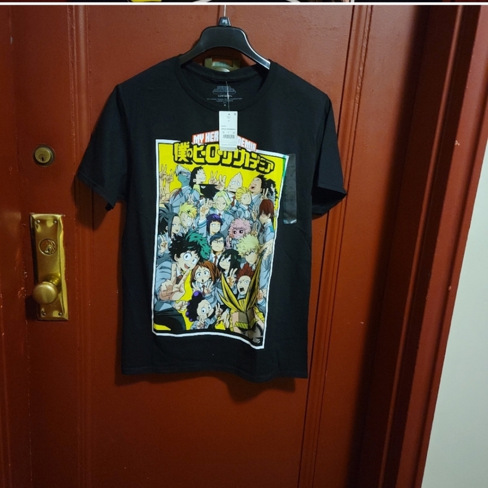 Black Graphic Short Sleeve Tee Casual Wear Size XXL